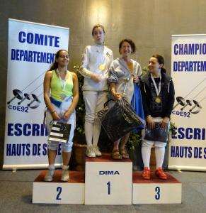Podium Epée D Senior et Vétérante
